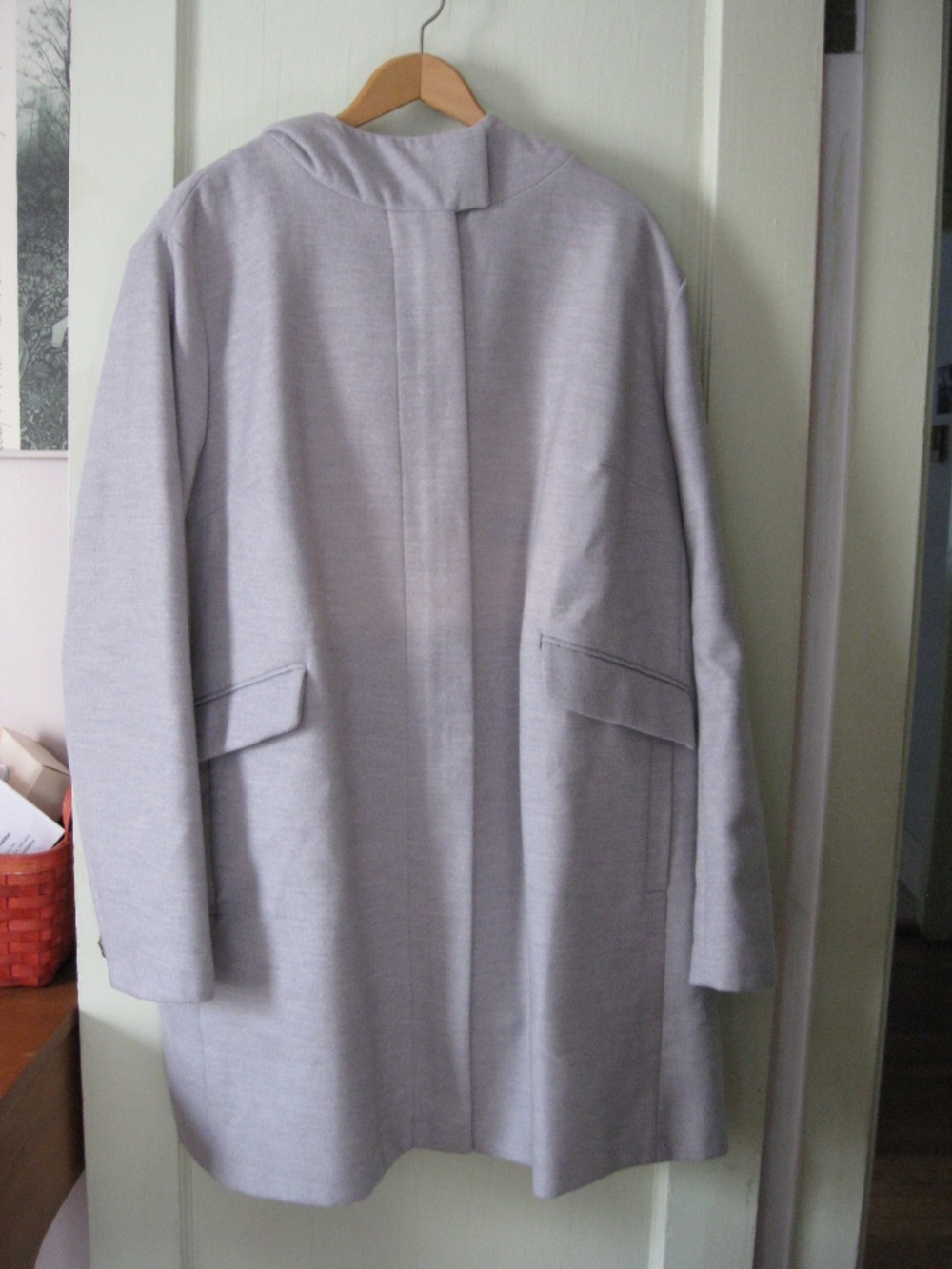 NWOT Women's ASOS oversized Gray Coat with attached hood sized 20